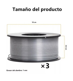 Foto 4 | Kit 3 Rollos Microalambre Soldar 1 Kg 1.00mm Fluxcore Sin Gas Plata