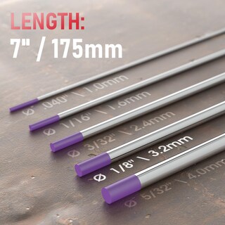 Foto 4 | Electrodo De Tungsteno Para Soldadura Tig Yeswelder 1/8x7, 10 Unidades E3, Color Morado - Venta Internacional.