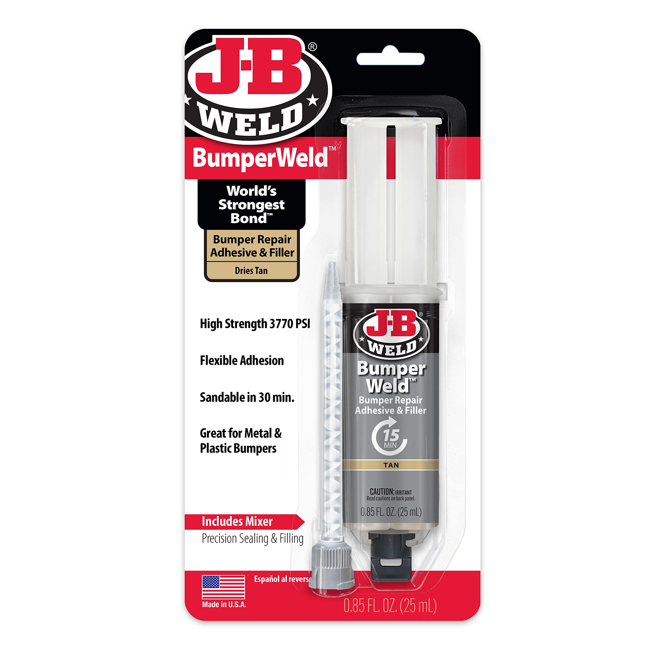 Foto 2 pulgar | Adhesivo De Reparación De Parachoques J-b Weld Bumperweld Con Mezclador Estático - Venta Internacional.