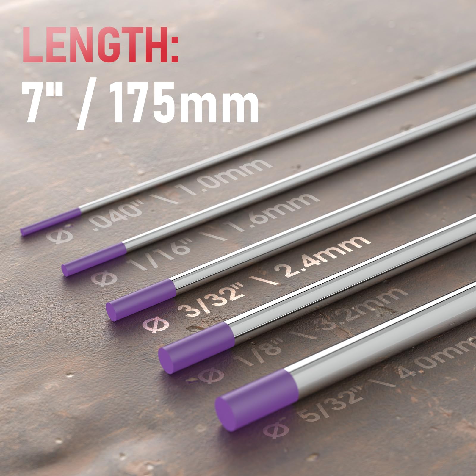 Foto 4 | Electrodo De Tungsteno Para Soldadura Tig Yeswelder, 3,2 Mm X 175 Mm, 10 Unidades - Venta Internacional.
