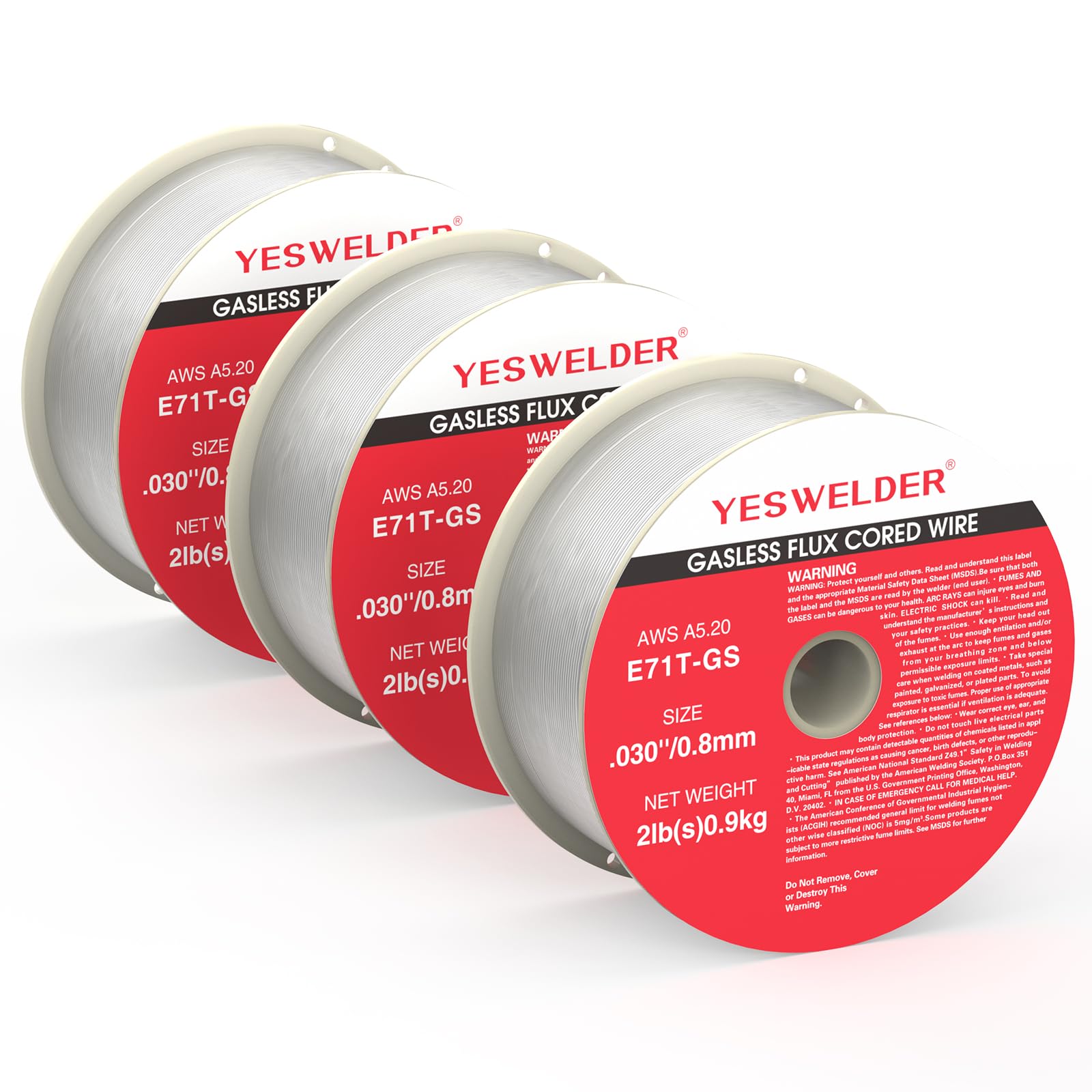 Foto 1 | Alambre Mig Flux Core Yeswelder E71tgs De Acero Templado, 0,8 Mm, 3 X 1 Kg - Venta Internacional.