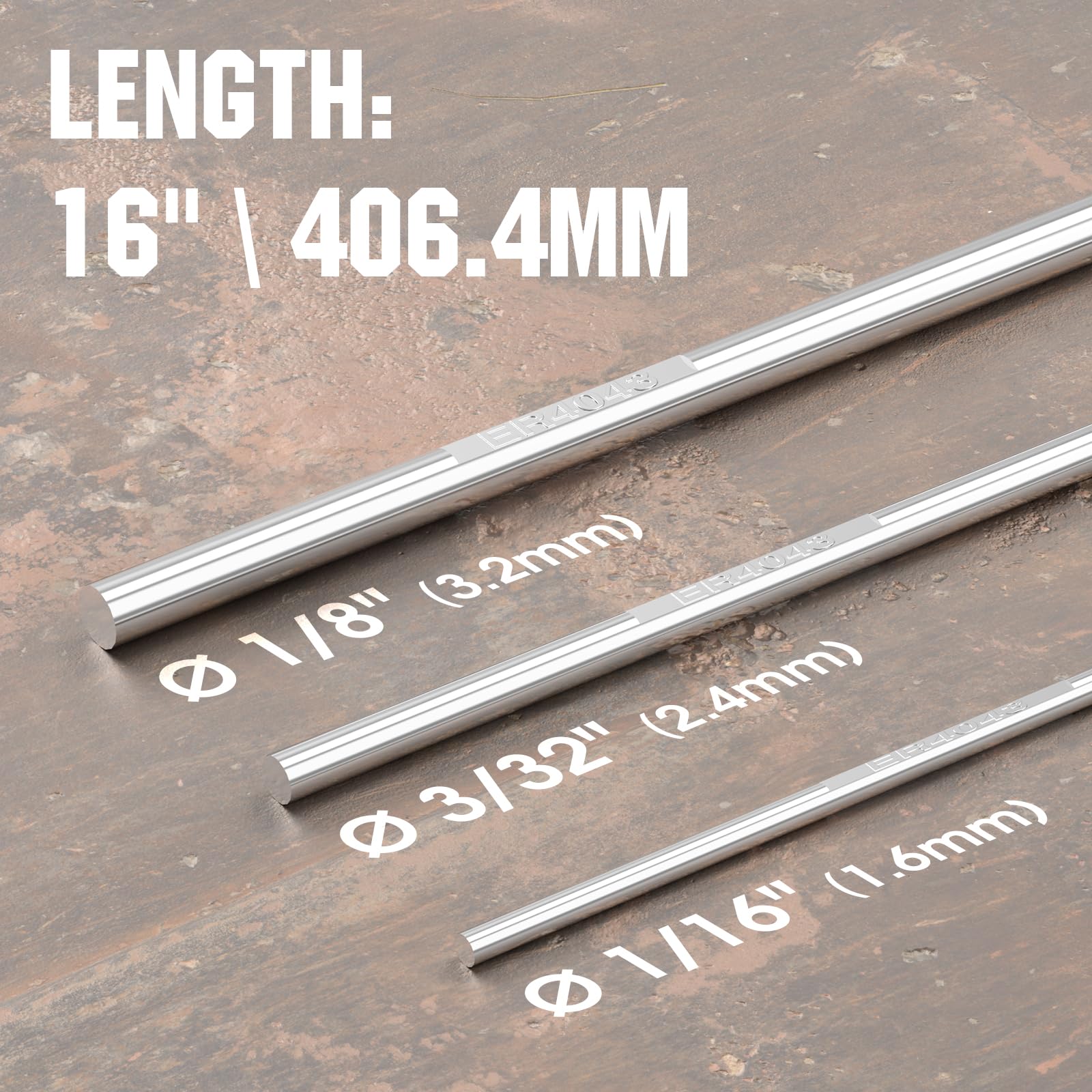 Foto 2 | Varilla De Soldadura Yeswelder Aluminium Tig Er4043 1,6 Mm X 40 Cm 2,27 Kg - Venta Internacional.