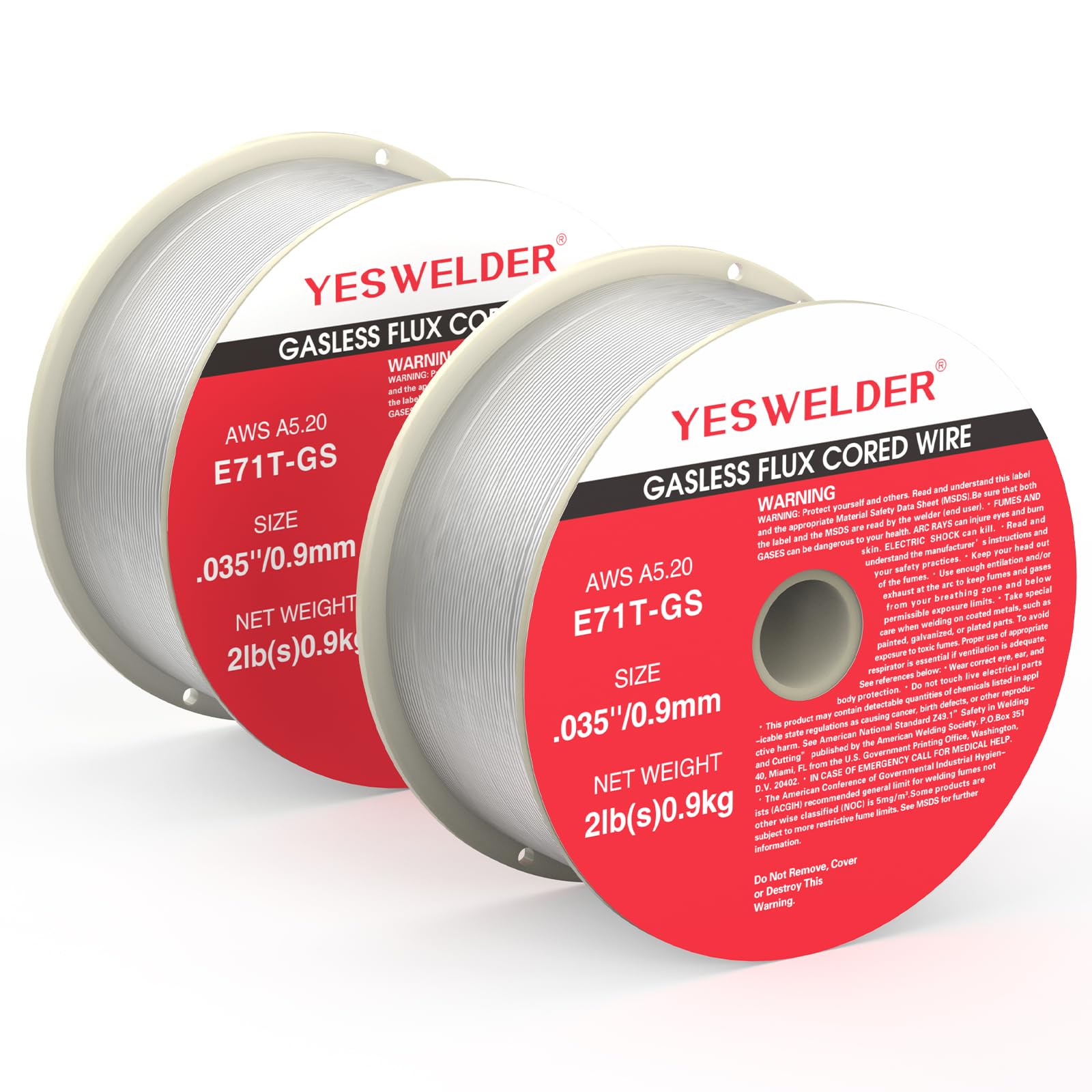 Foto 1 | Alambre Mig Flux Core Yeswelder E71t-gs, Acero Templado, 0,9 Mm, 2 Kg - Venta Internacional.