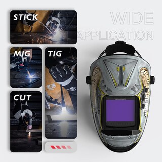 Foto 7 | Casco De Soldadura Yeswelder Lyg-m800h-vk Con Energía Solar, Oscurecimiento Automático - Venta Internacional.