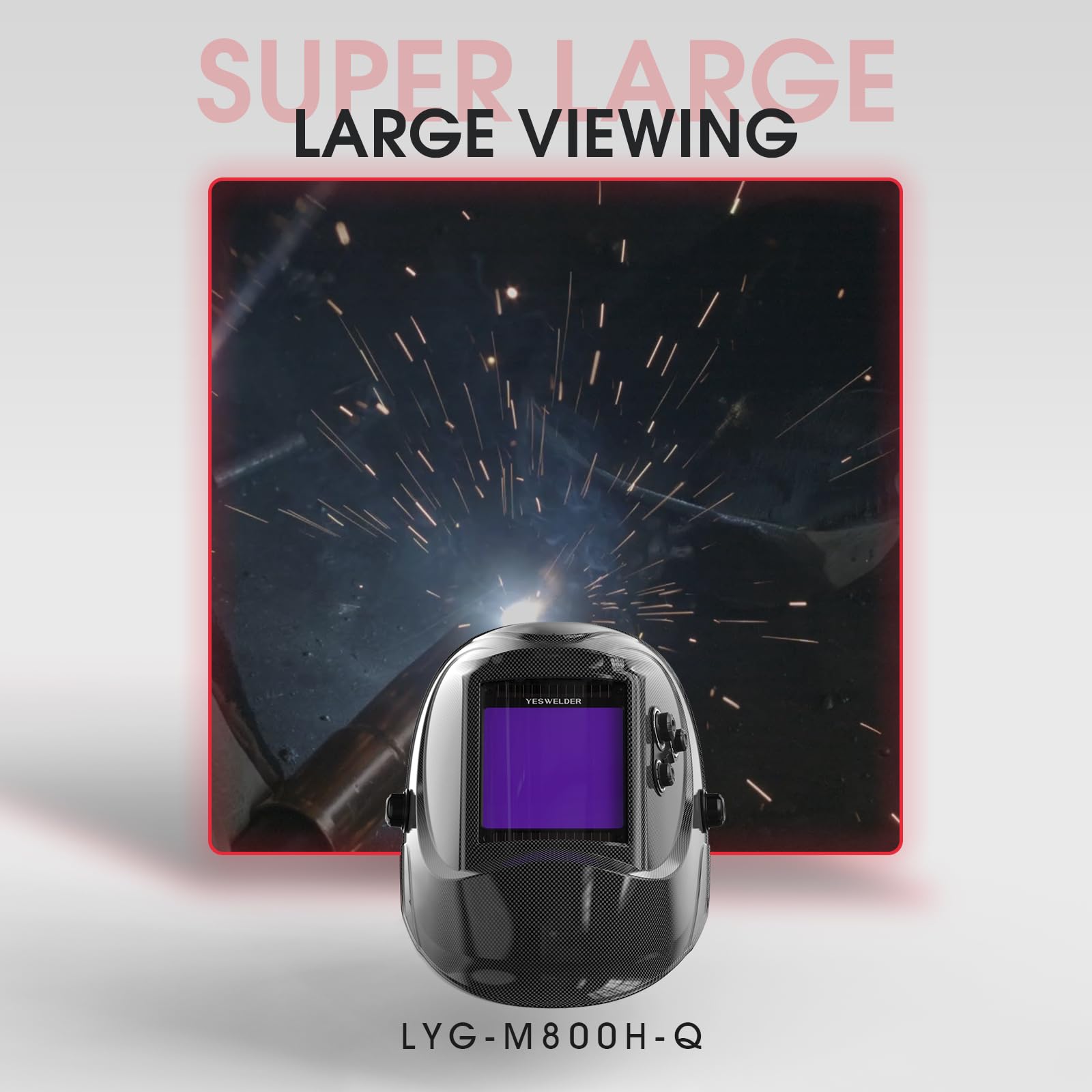 Foto 7 | Casco De Soldadura Yeswelder Lyg-m800h-q Con Oscurecimiento Solar Automático - Venta Internacional.