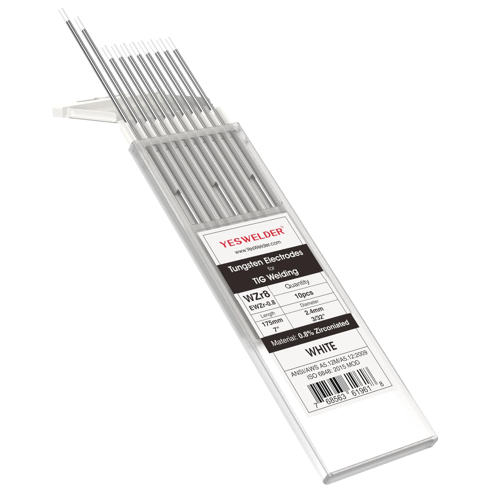 Foto 1 | Electrodo De Tungsteno Para Soldadura Tig Yeswelder 0,8% Circonizado 3/32 - Venta Internacional.
