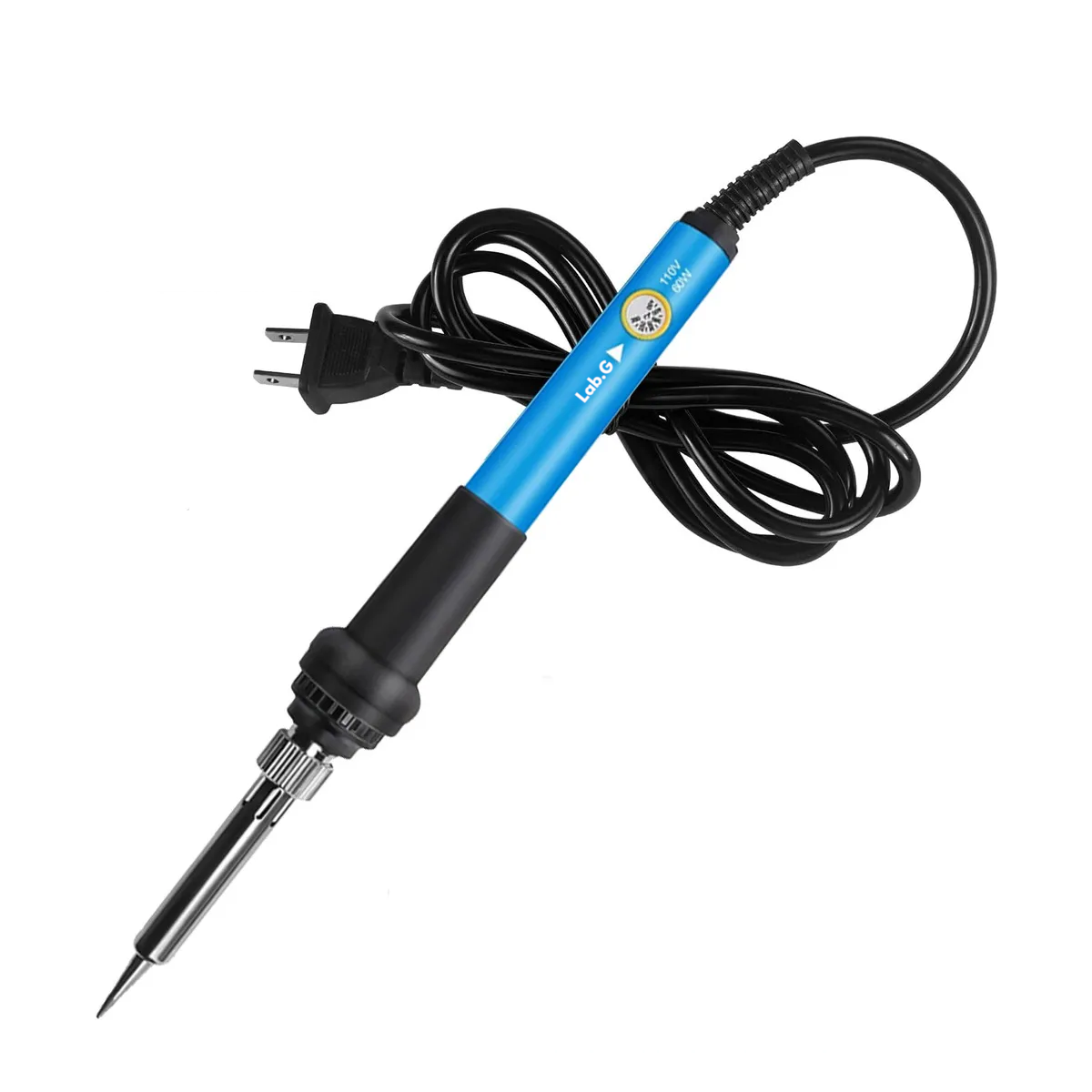 Foto 2 pulgar | Kit Del Soldador, 60w Temperatura Ajustable, Puntas, Soporte, Mango Lab.g Azul