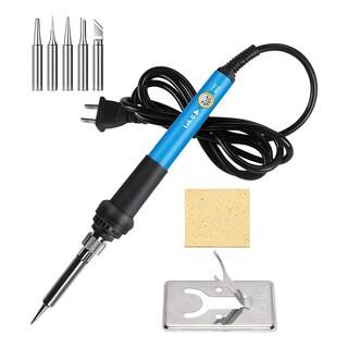 Foto 2 | Kit Del Soldador, 60w Temperatura Ajustable, Puntas, Soporte, Mango Lab.g Azul