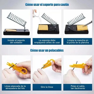 Foto 4 | Kit De Soldador Eléctrico De Temperatura Regulable Lab.g Rojo