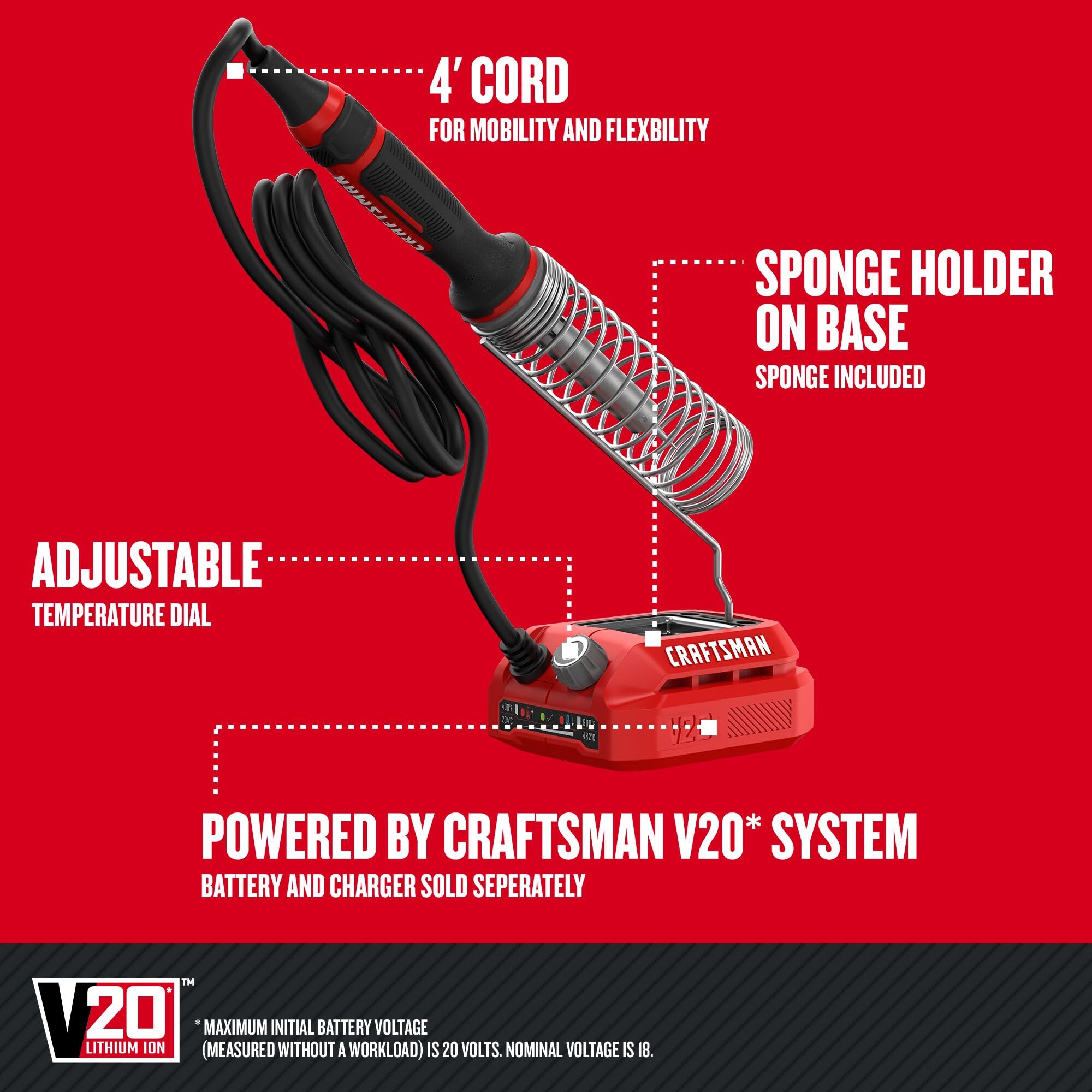 Foto 2 | Soldador Inalámbrico Craftsman V20 Cmce040b Con Temperatura - Venta Internacional.