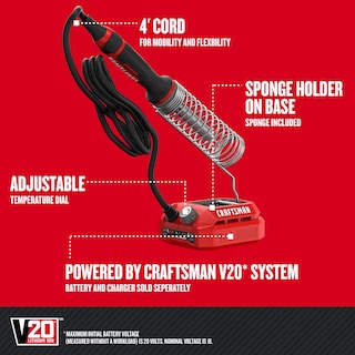 Foto 2 | Soldador Inalámbrico Craftsman V20 Cmce040b Con Temperatura - Venta Internacional.