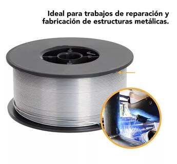 Foto 2 | Kit 3 Rollos Microalambre Soldar 1 Kg 1.00mm Fluxcore Sin Gas Plata