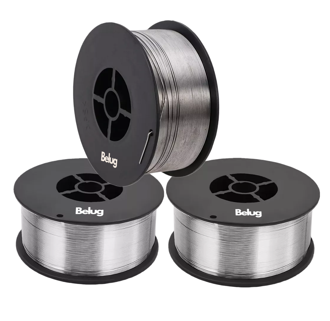 Kit 3 Rollos Microalambre Soldar 1 Kg 1.00mm Fluxcore Sin Gas Belug Plata