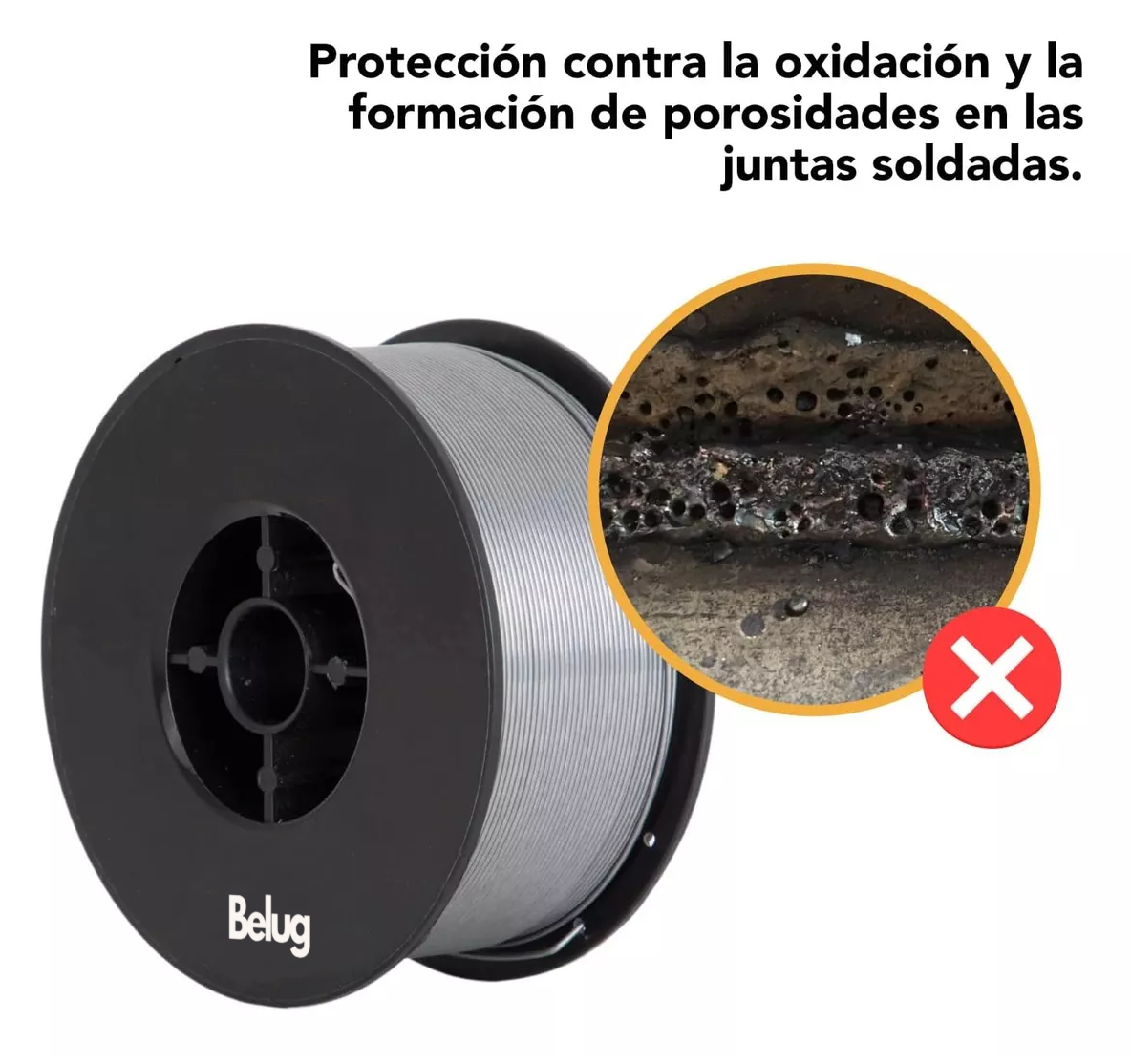 Foto 4 pulgar | Kit 3 Rollos Microalambre Soldar 1 Kg 1.00mm Fluxcore Sin Gas Belug Plata