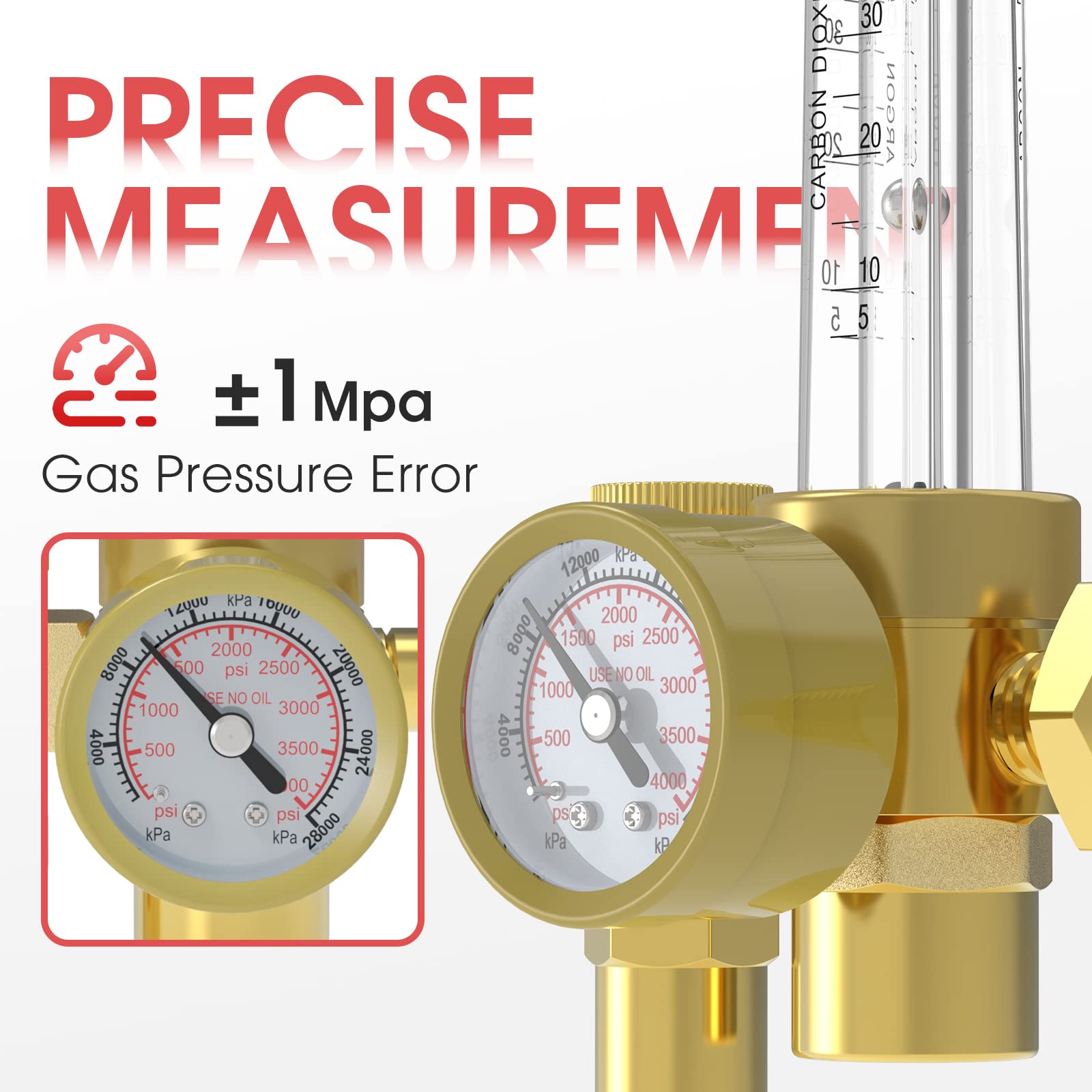 Foto 3 pulgar | Manómetro Regulador De Gas Para Soldadura Mig Tig Con Argón/co2 Yeswelder - Venta Internacional.