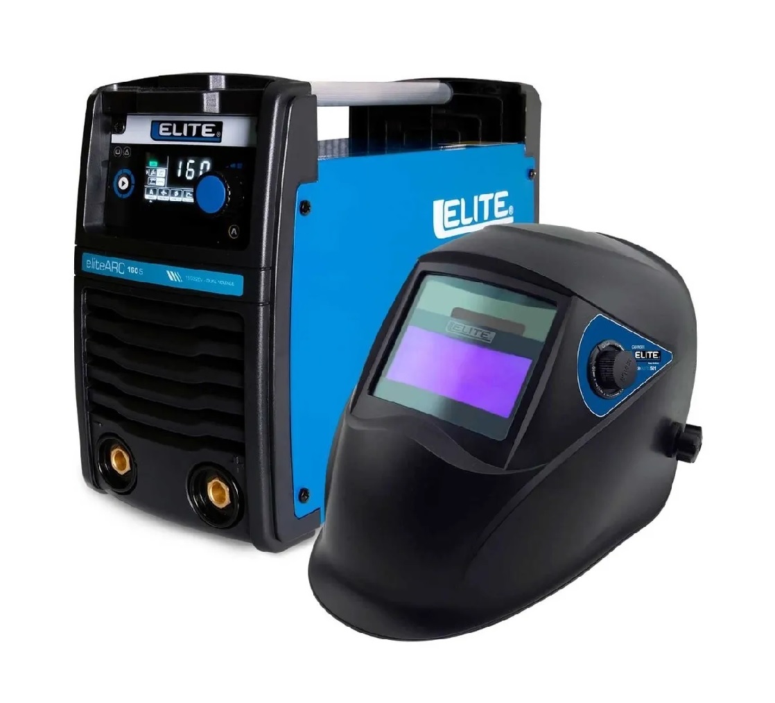 Foto 2 pulgar | Soldadora Elite ARC 160S color Azul SI7160DV más Careta para Soldar Elite CS6VM501