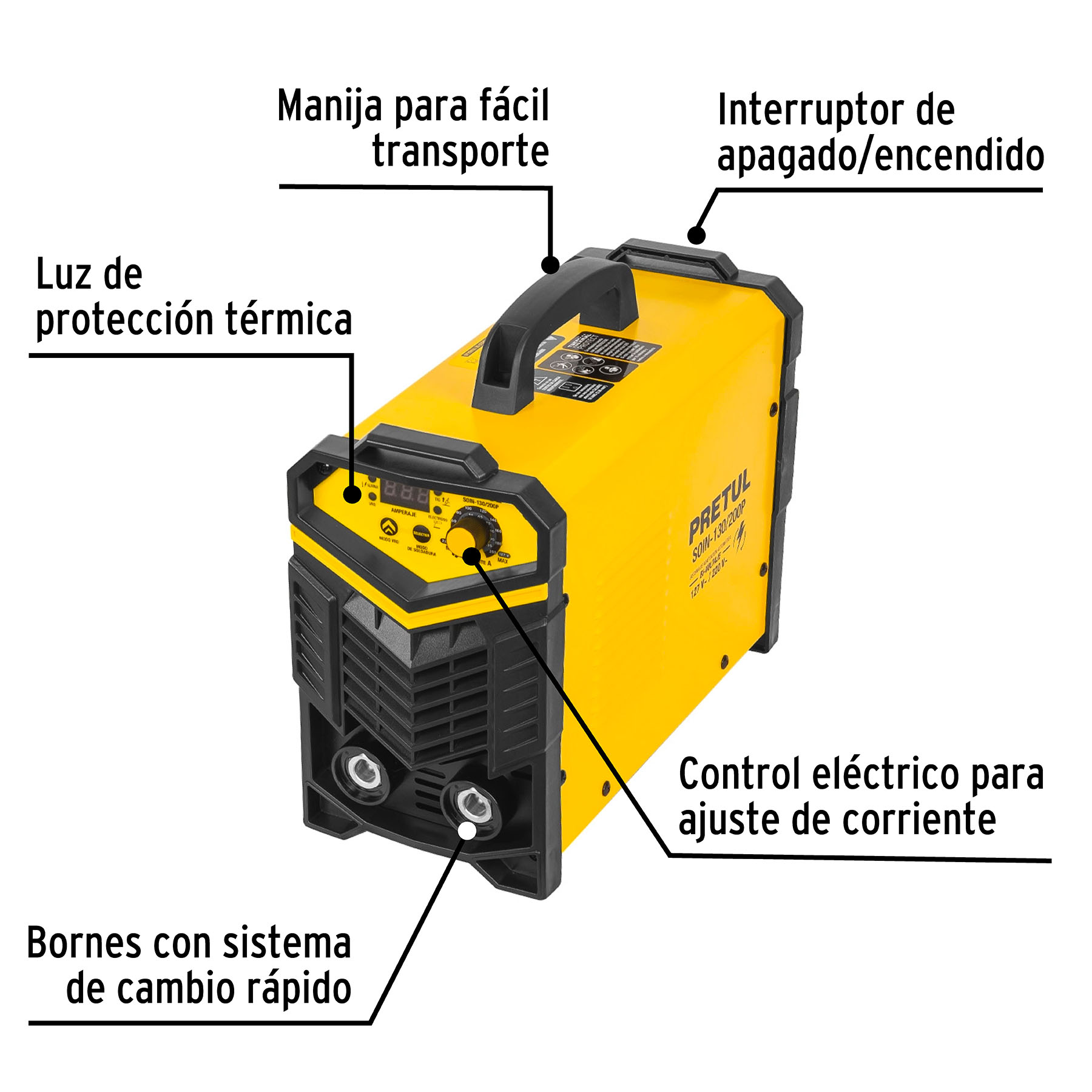 Foto 4 pulgar | Soldadora Inversora Pretul Bivoltaje 127 V/220 V 200 A