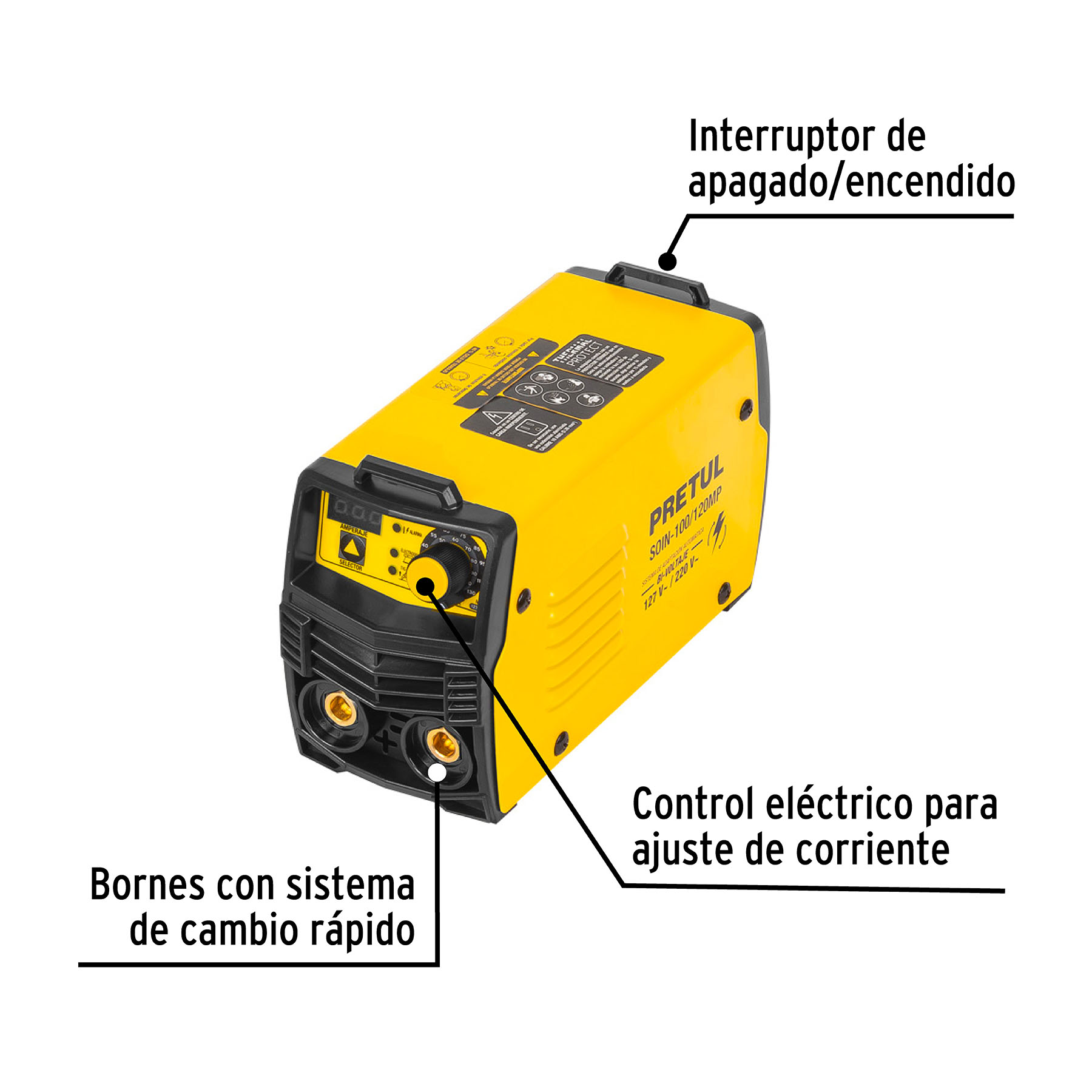 Foto 3 | Mini Soldadora Inversora Pretul Bivoltaje 127/220v 120 A