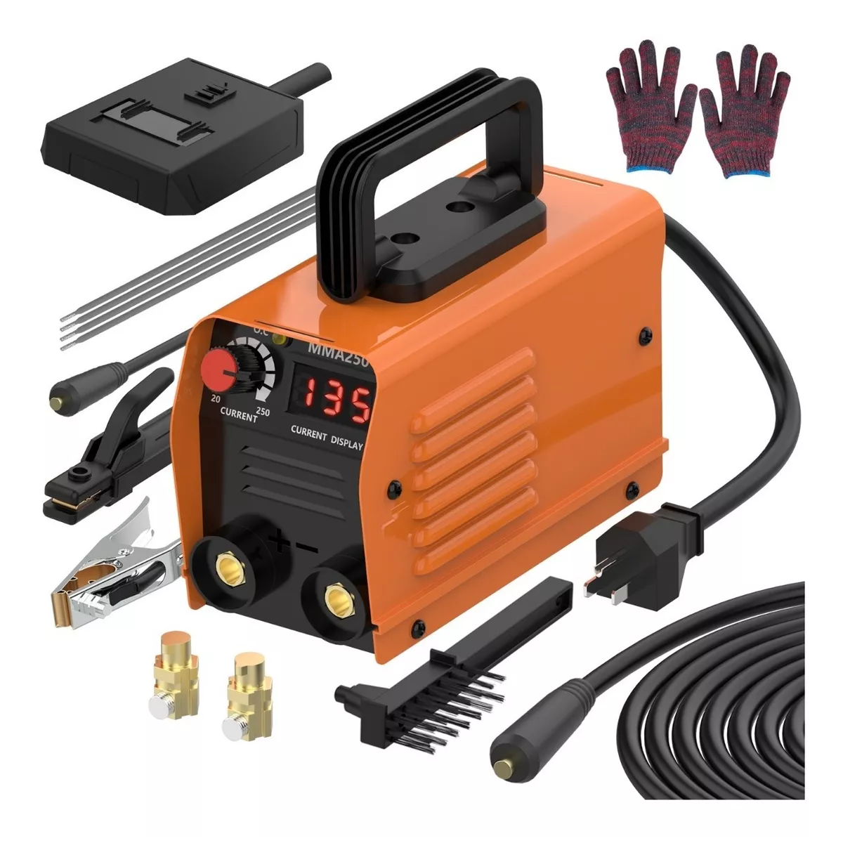 Foto 3 pulgar | Kit Soldadora Inverter Eo Safe Imports Esi-4893 60 hz 110 V Inversor Naranja