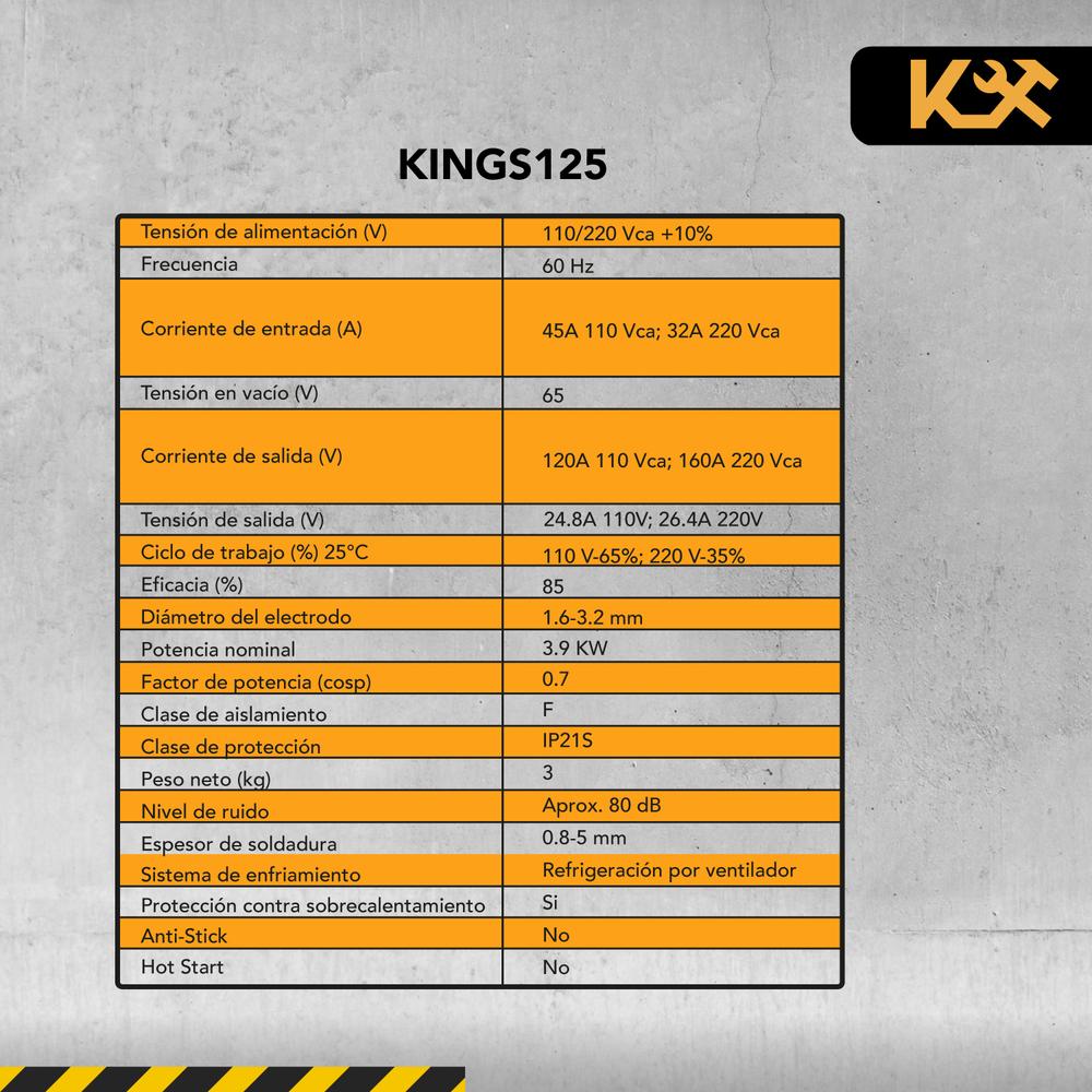 Foto 7 | Soldadora Inverter Portátil Kingsman 120 Amp 110v