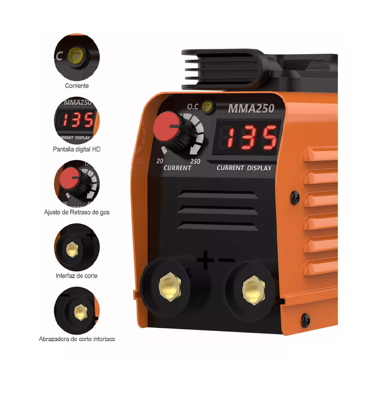 Foto 4 pulgar | Soldadora Inverter Belug color Naranja 60hz 110v