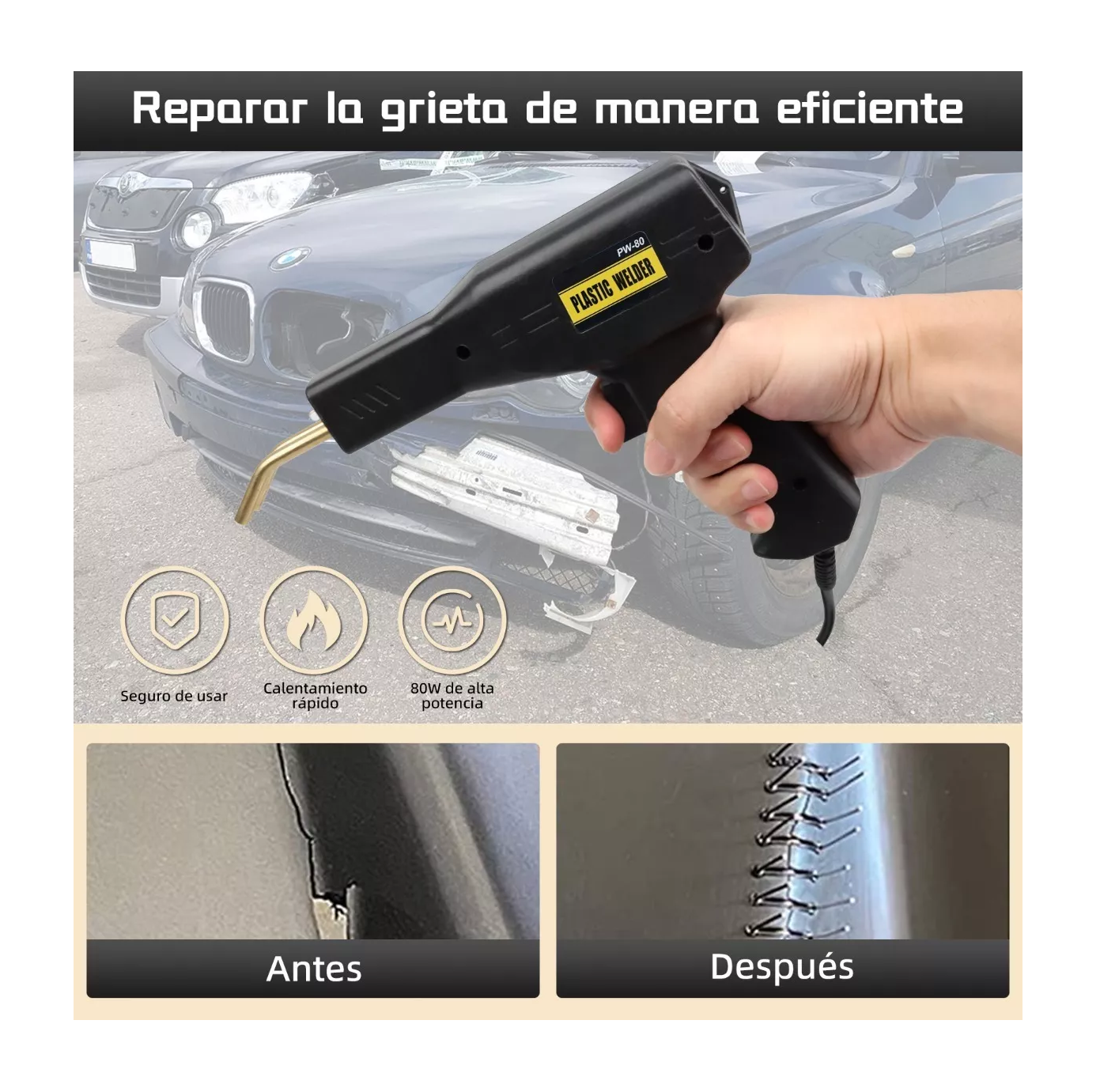 Foto 5 pulgar | Máquina de Soldadura de Plástico Portátil Lab.G Negro para Reparación de Auto