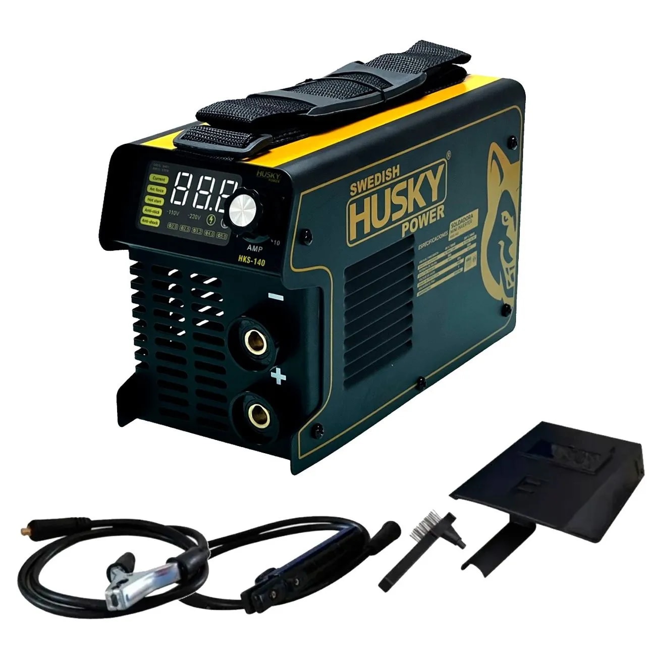 Minisoldadora Inverter Swedish Husky HKS-140 Power 110v/100a 220v/130a $1,865