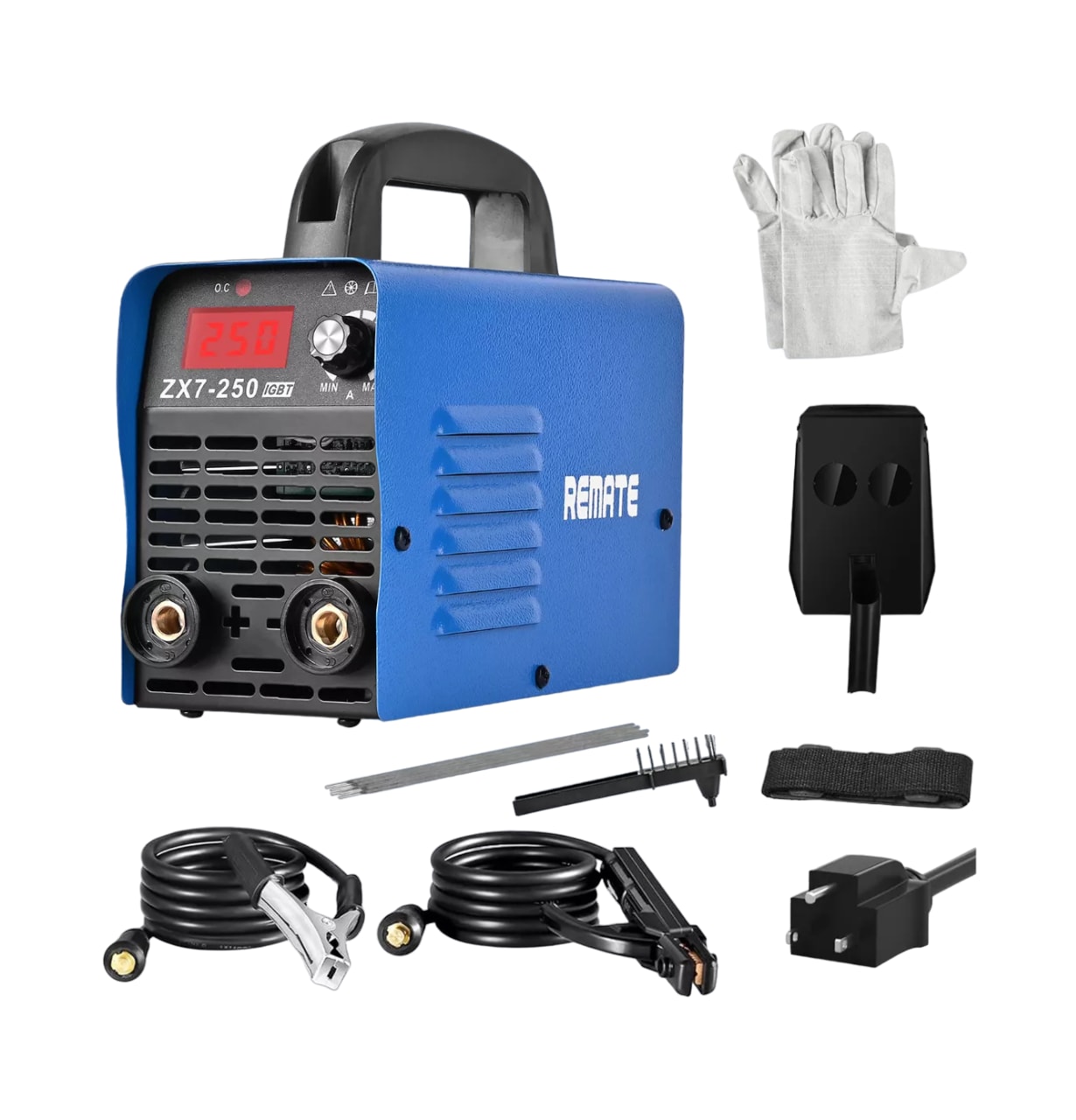 Soldadora Inverter Remate Azul 60hz 110v con Accesorios $2,179