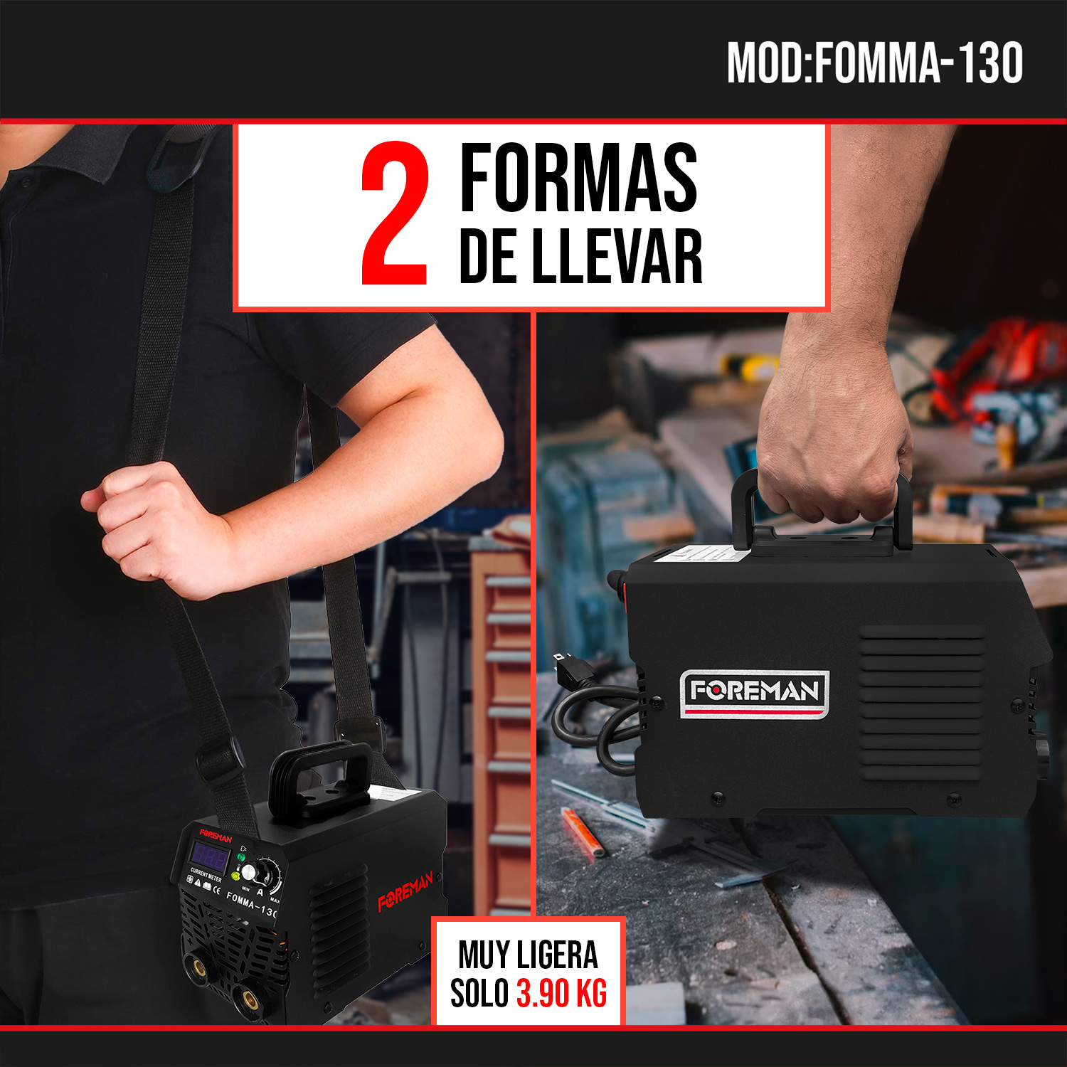 Foto 5 pulgar | Soldadora Inverter Foreman Mma 130 amp 110v Pro + Accesorios