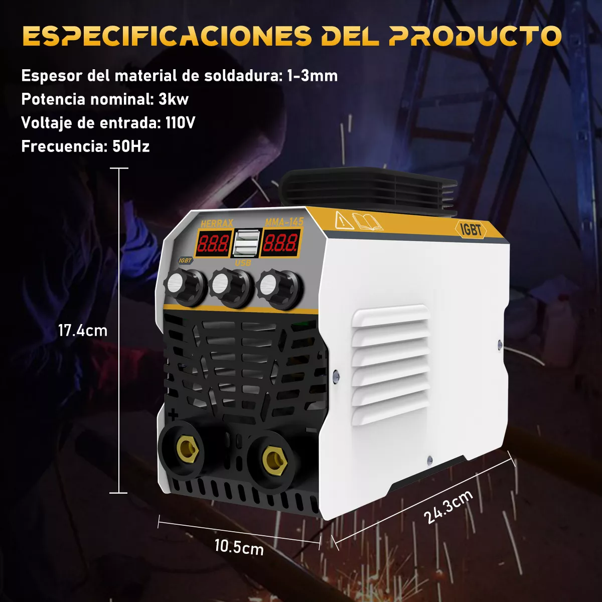 Foto 4 pulgar | Máquina para Soldar Inverter Portátil Eo Safe Imports Esi-12994 Blanco