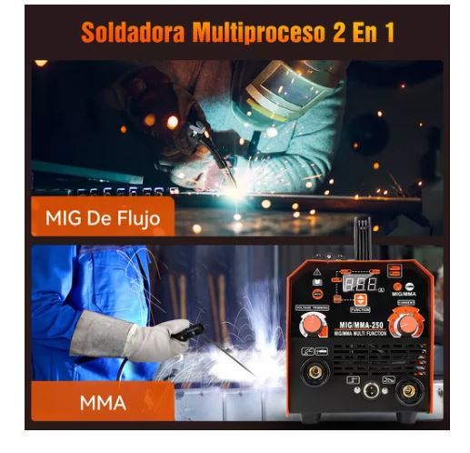 Foto 3 pulgar | Máquina de Soldar Inversora 250a Mig+mma