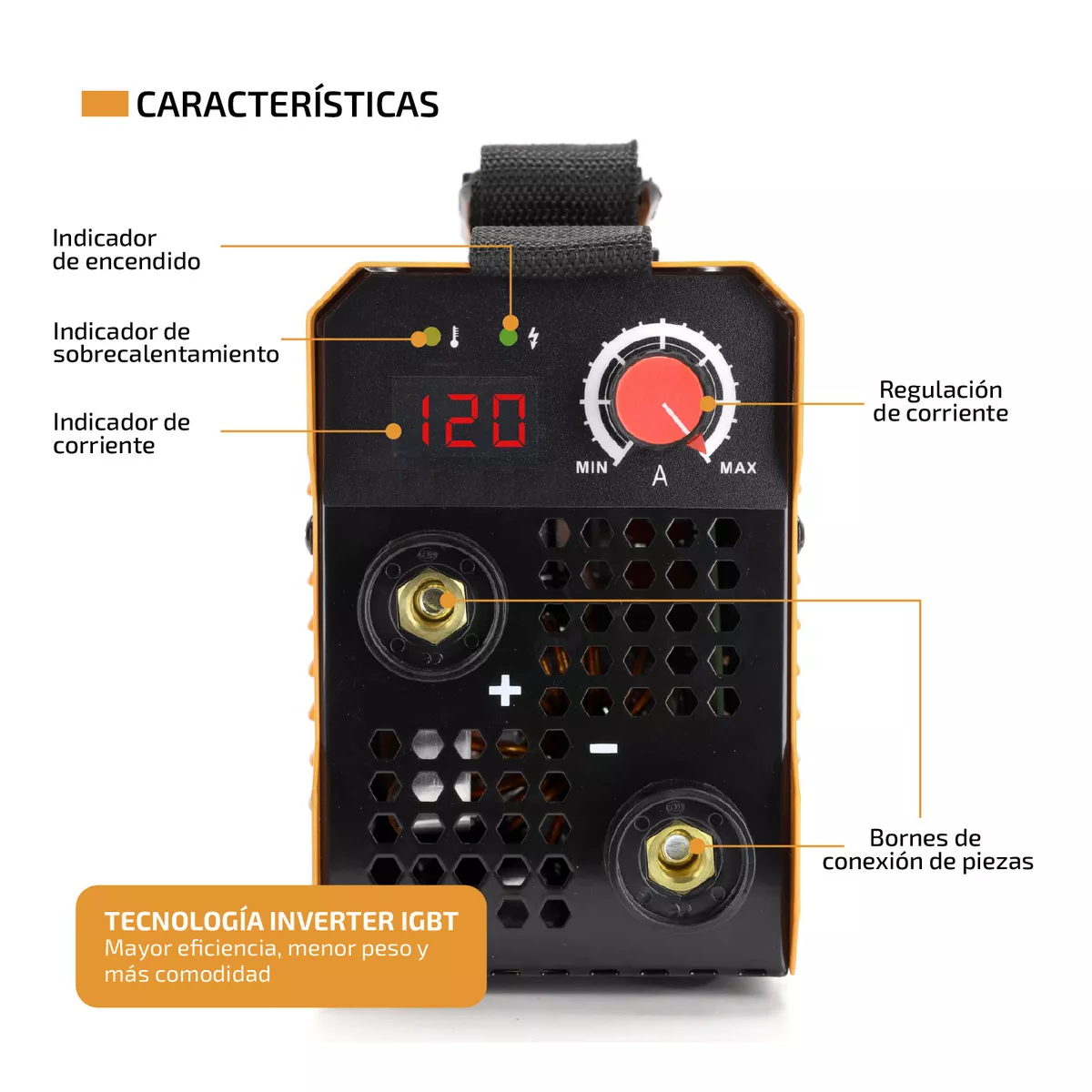 Foto 3 | Soldadora Inversora Portátil Con Careta Eo Safe Imports Esi-15671 Multicolor