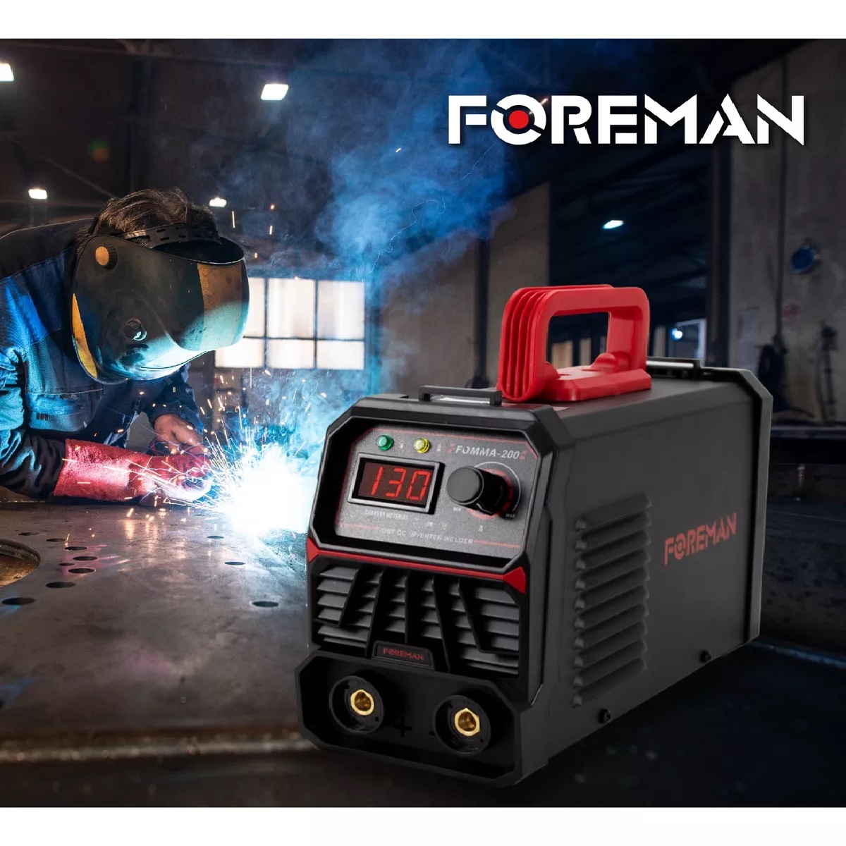 Foto 6 pulgar | Soldadora Inverter Foreman Fomma-200 Negra 127/220v