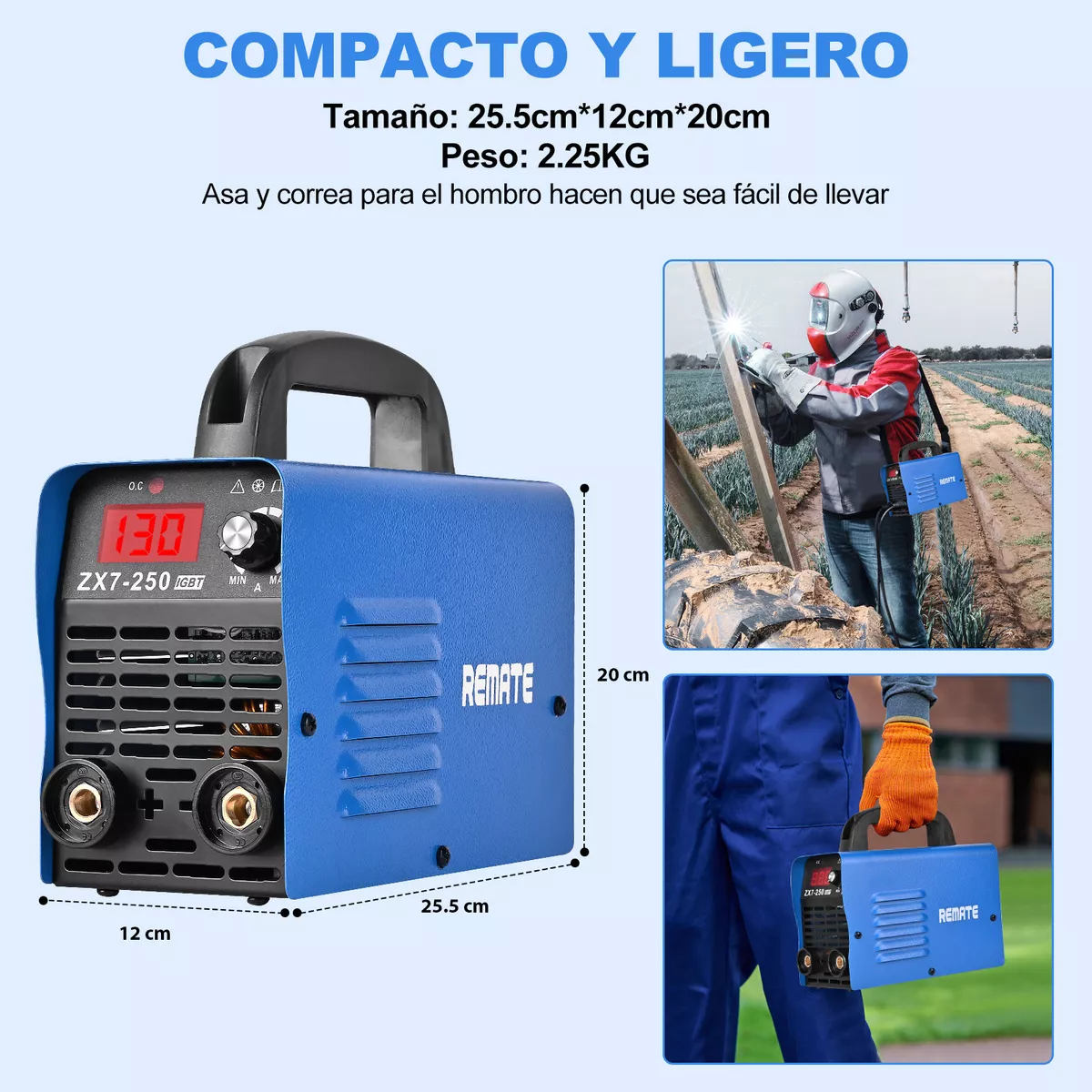 Foto 4 pulgar | Soldadoras Inverter Portátil 110v Inversor Eo Safe Imports ESI-17229 Azul