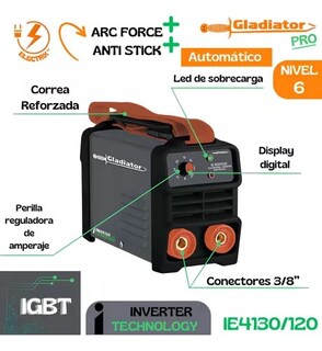 Foto 2 | Soldadora Inverter Gladiator Ie 4130/120 Mx 130a 110v