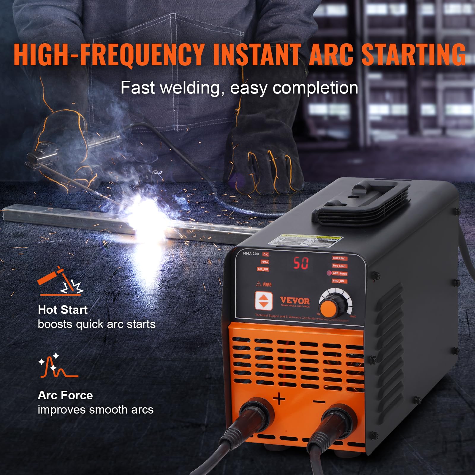 Foto 5 pulgar | Soldador Vevor Stick 200 A Arco/lift Tig 110/220 V Hot Start - Venta Internacional.