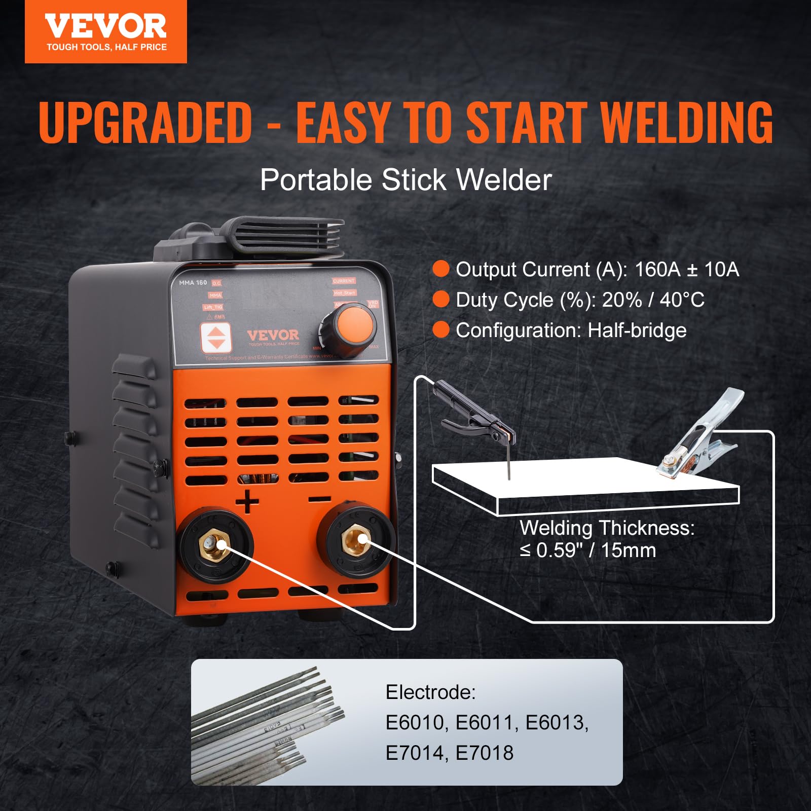 Foto 3 pulgar | Soldador Vevor Stick 160a Arc/lift Tig 110/220 V Hot Start - Venta Internacional.