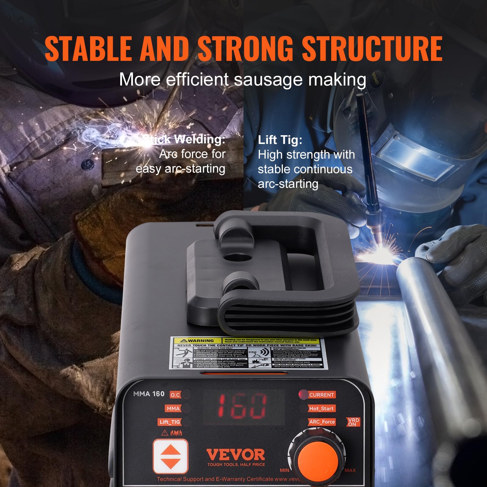 Foto 4 pulgar | Soldador Vevor Stick 160a Arc/lift Tig 110/220 V Hot Start - Venta Internacional.