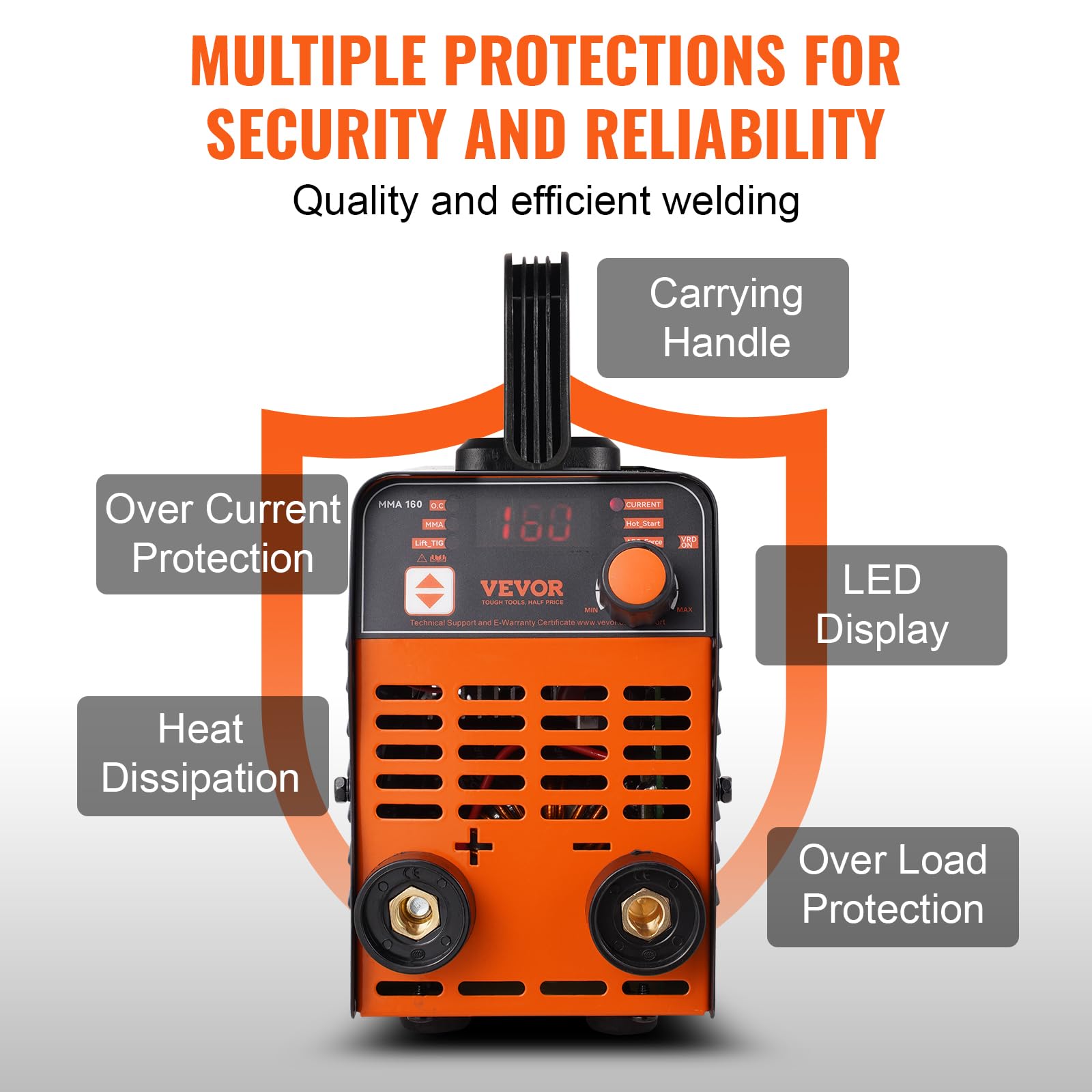 Foto 6 | Soldador Vevor Stick 160a Arc/lift Tig 110/220 V Hot Start - Venta Internacional.
