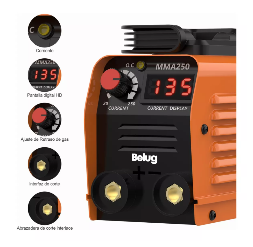 Foto 3 pulgar | Soldadora Inverter Máquina De Soldar 60hz 110v Inversor Naranja Belug