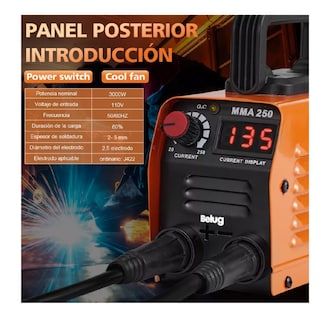 Foto 3 | Soldadora Inverter Máquina De Soldar 60hz 110v Inversor Naranja Belug