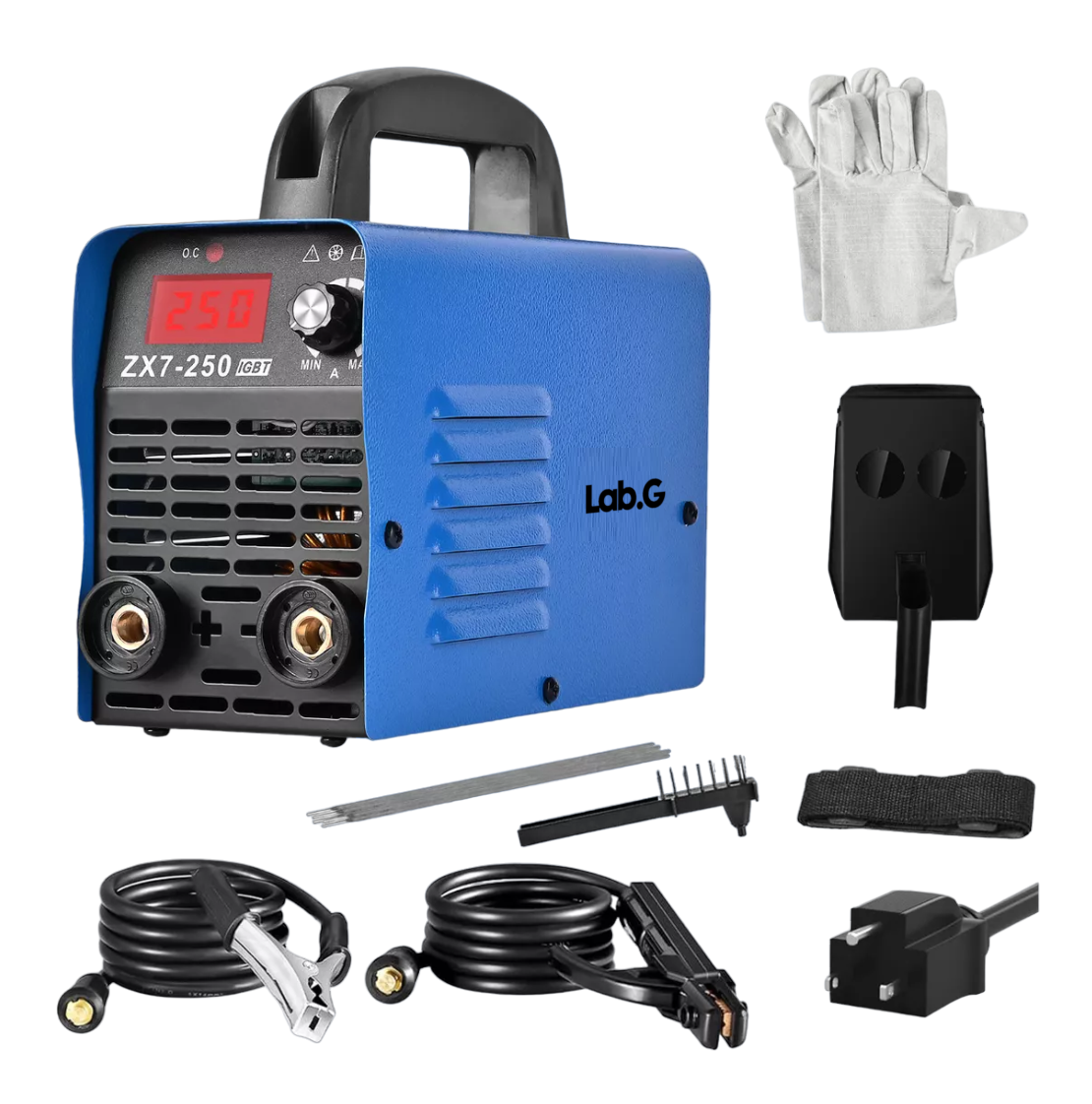 Soldadora Inverter Machine De Soldar 60hz 110v, Color Azul Con Negro
