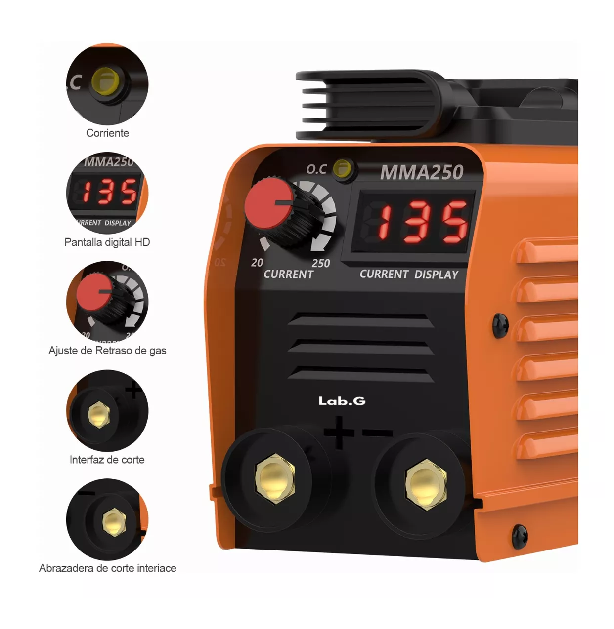 Foto 3 pulgar | Soldadora Inverter Máquina De Soldar 60hz 110v Inversor Naranja
