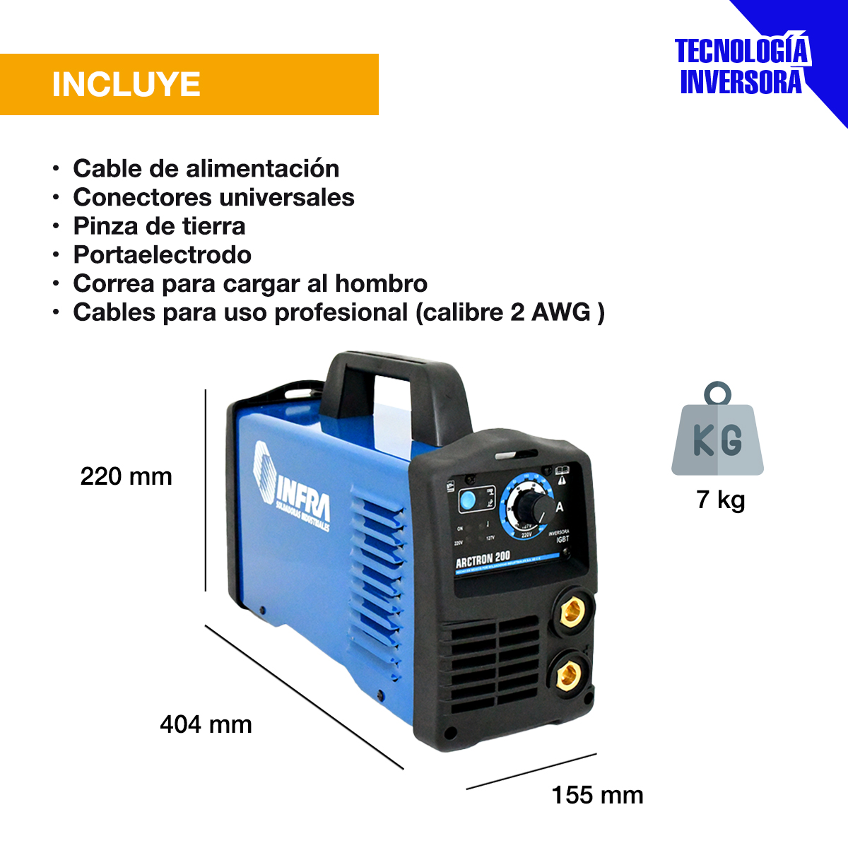 Foto 3 pulgar | Kit Soldadora Infra Arctron 200 + Careta + Guantes