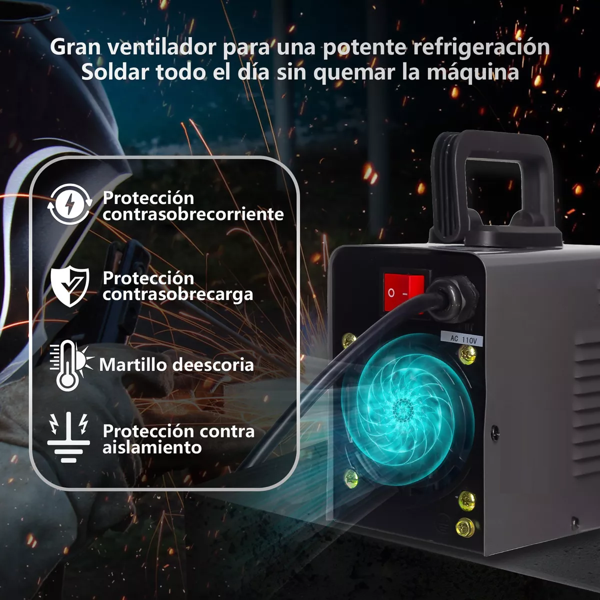 Foto 4 pulgar | Mini Soldadoras Maquina Soldar Portatil Inversores 2 Eo Safe Imports Esi-18696 Negro