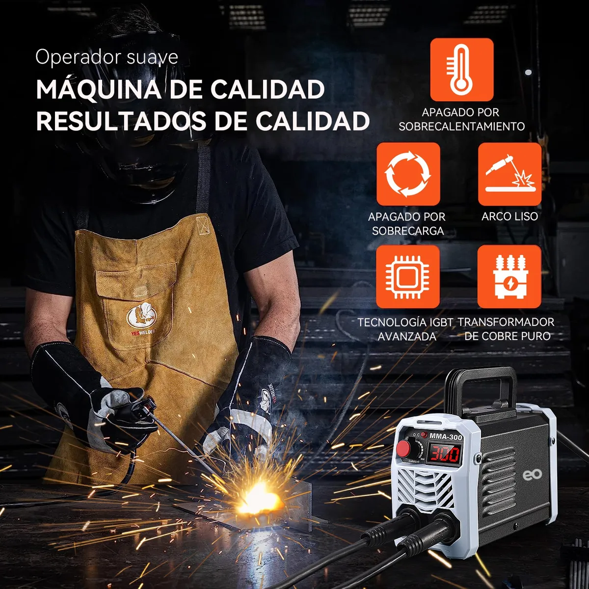Foto 2 | Soldadora Inverter Máquina De Soldar Portátil 300a Inversor  Eo Safe Imports Esi-19534 Multicolor