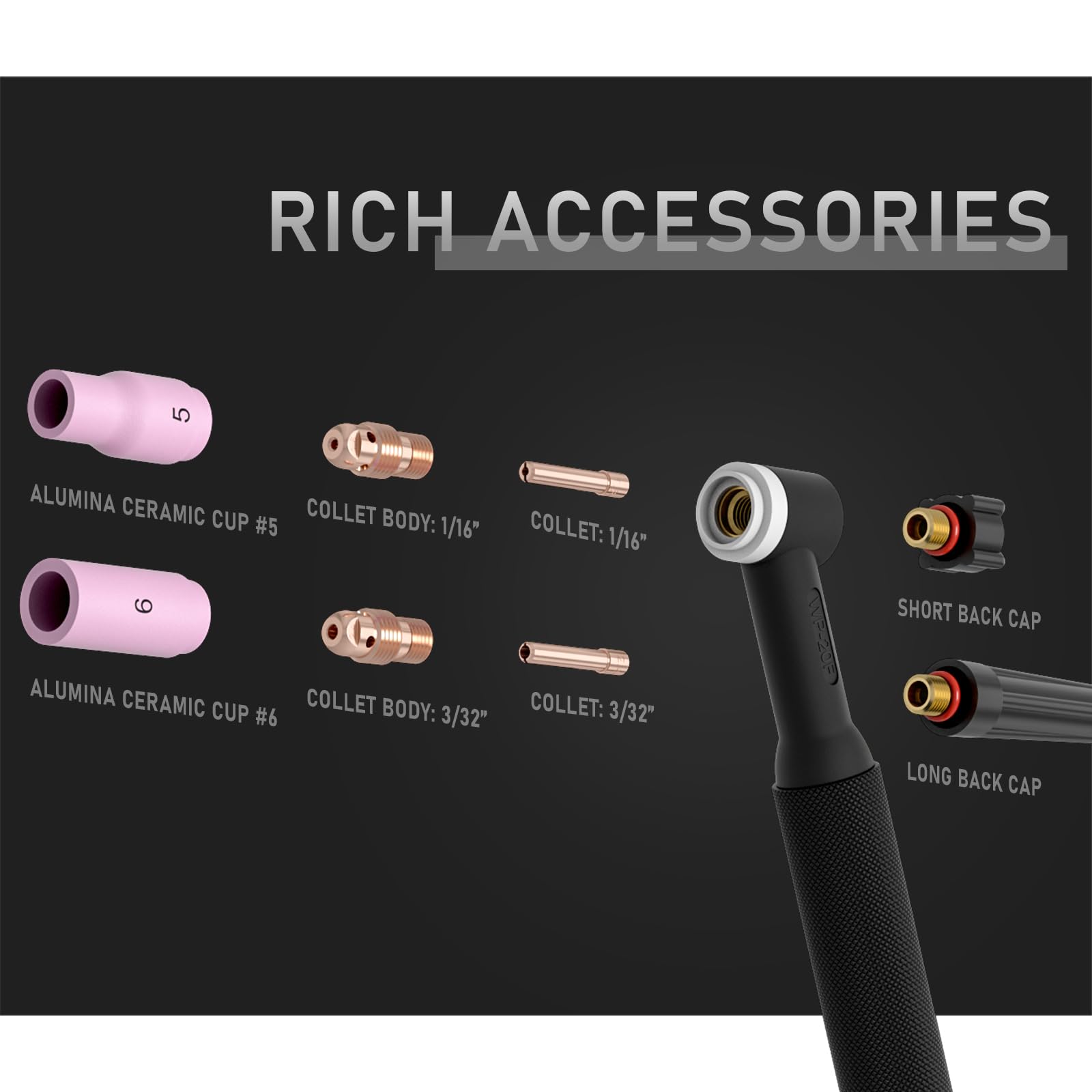 Foto 4 pulgar | Antorcha De Soldadura Tig Yeswelder Wp-20f, Cable De 250 A, 8 M, Refrigerado Por Agua - Venta Internacional.