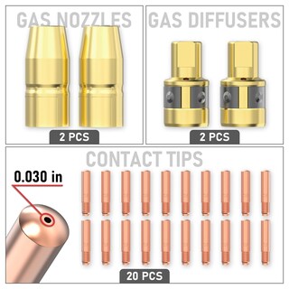 Foto 5 | Kit De Accesorios Para Pistola De Soldar Yeswelder Para Miller Millermatic M-100/150 Hobart H-9/10 - Venta Internaciona