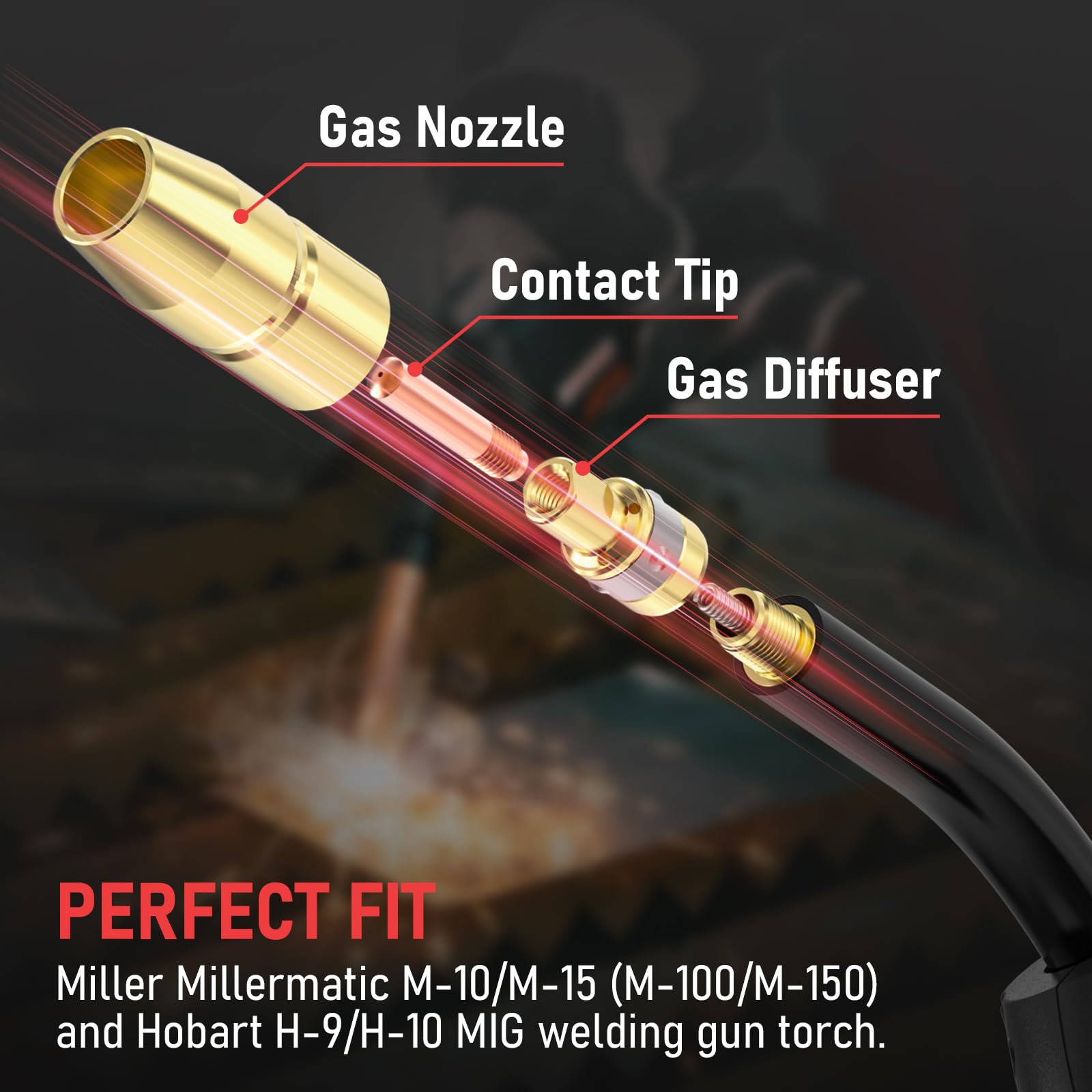 Foto 6 | Kit De Accesorios Para Pistola De Soldar Yeswelder Para Miller Millermatic M-100/150 Hobart H-9/10 - Venta Internaciona
