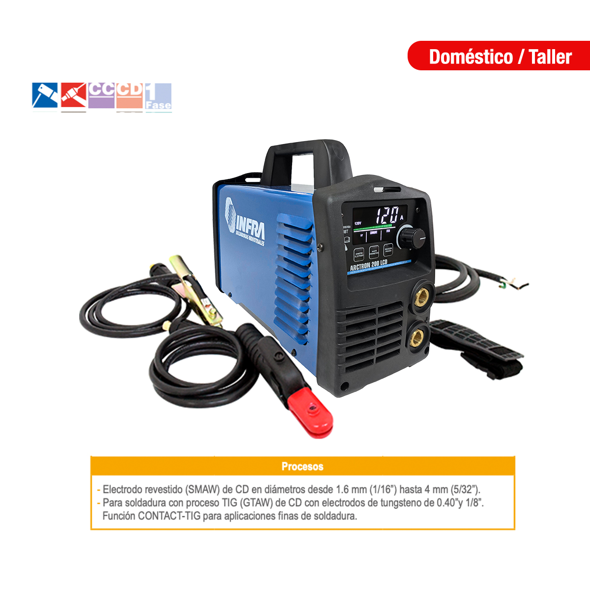 Foto 4 pulgar | Soldadora Arctron 200 Lcd
